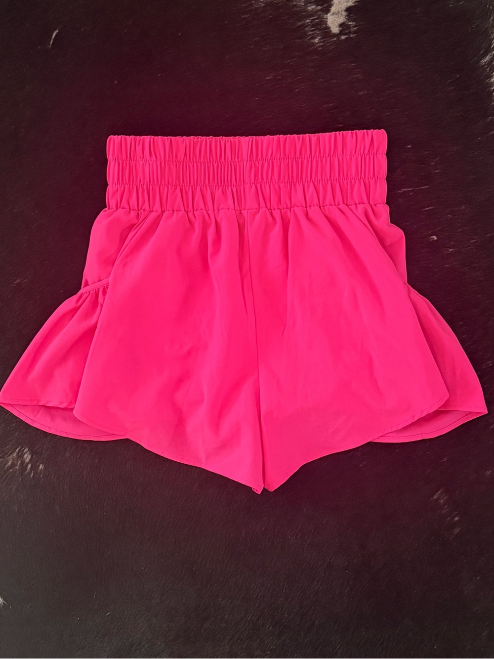 High-Waist, wide band, pockets Pink Women's athletic boutique Shorts